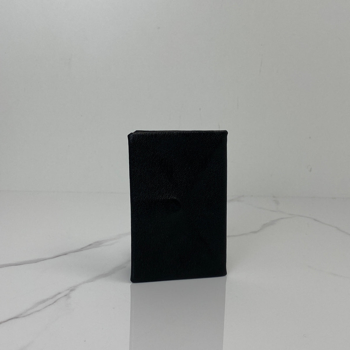 Hermès Calvi Card Holder Noir — open view