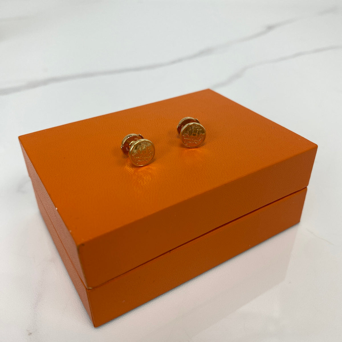 Hermès Ex-Libris Earrings with box