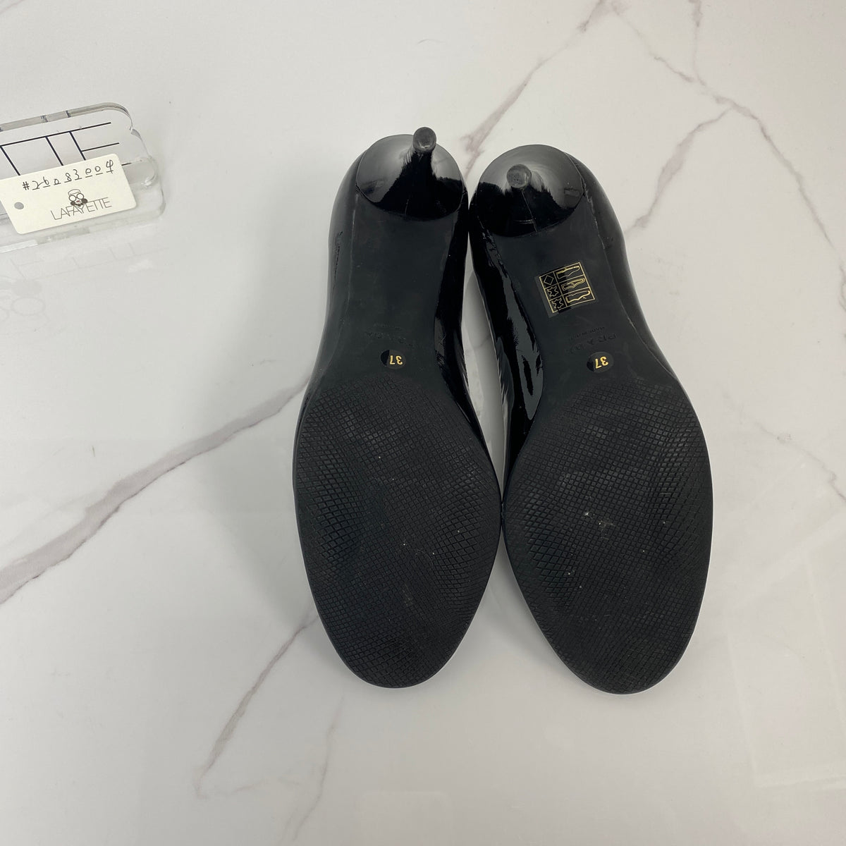 Prada Black Patent Leather Pumps, black patent leather — detail view 4