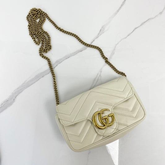 Gucci GG Marmont Supermini Bag - White - photo 1