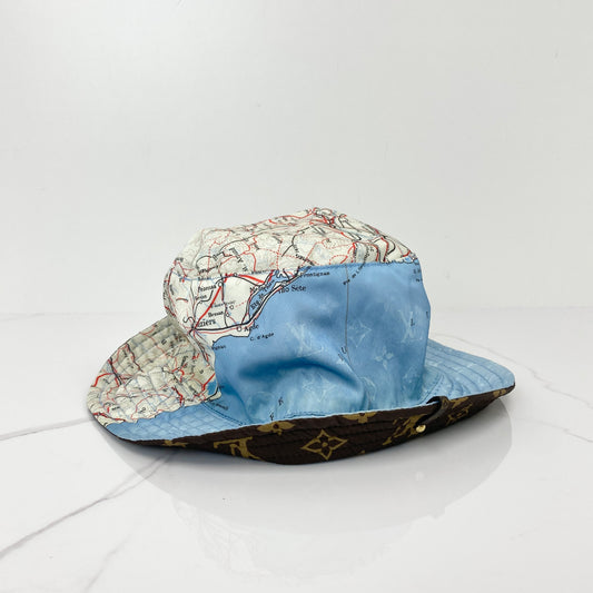 Louis Vuitton Map Print Hat in polyamide, size M