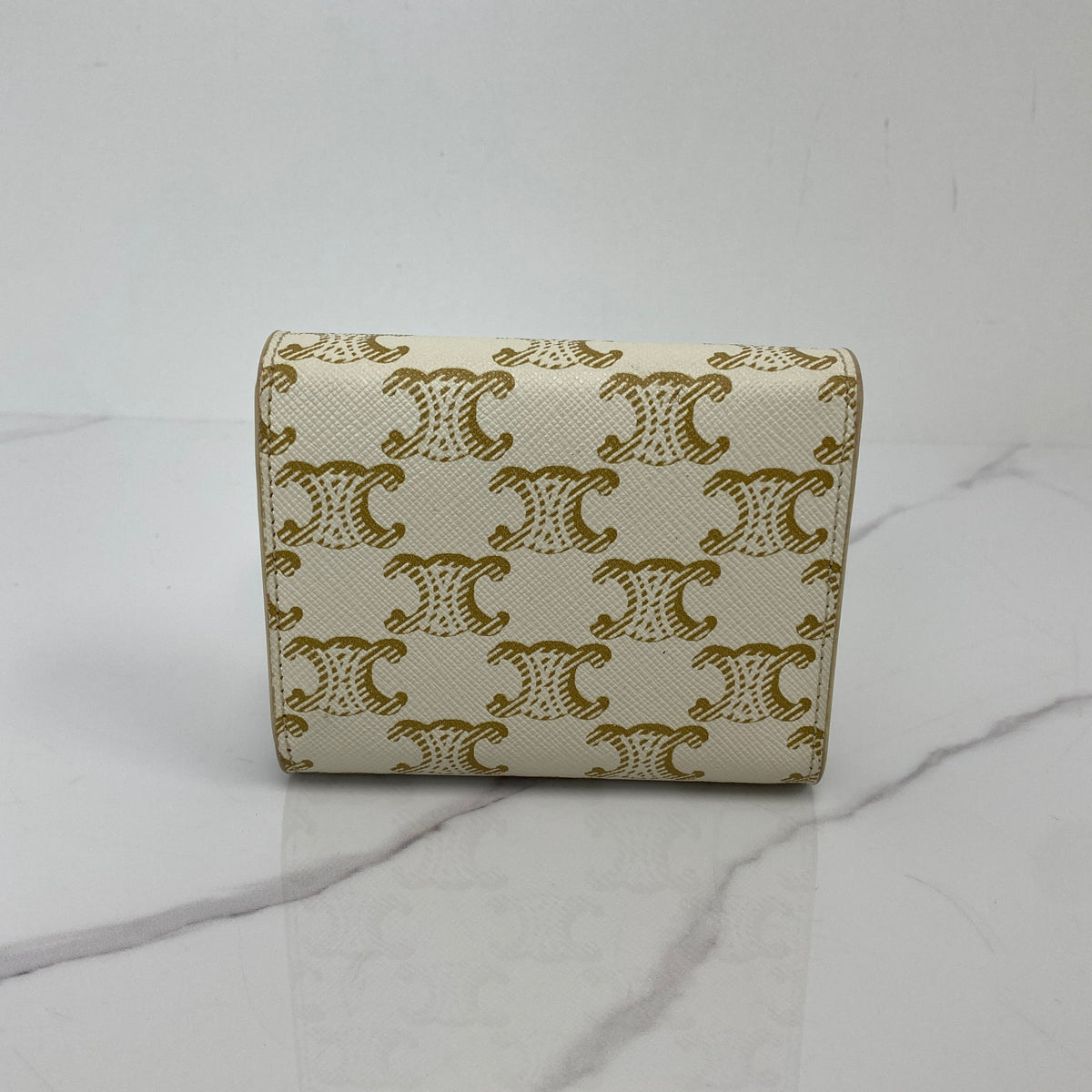 Celine Small Flap Wallet Triomphe In Triomphe Canvas - photo 4