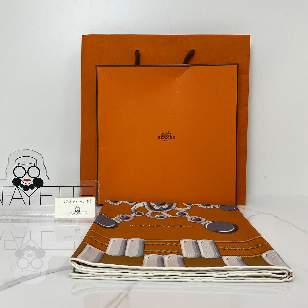 Hermès Flora y Plata Scarf 90 — alternate view