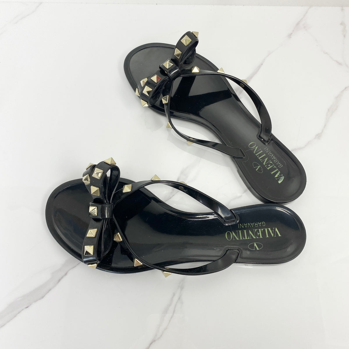 Valentino Rockstud Rubber Slipper - photo 1