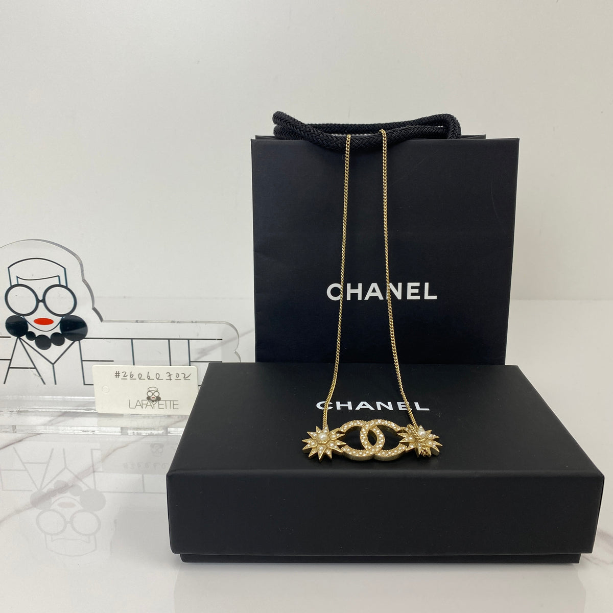 Chanel Classic Crystal CC Pearl Necklace - photo 5