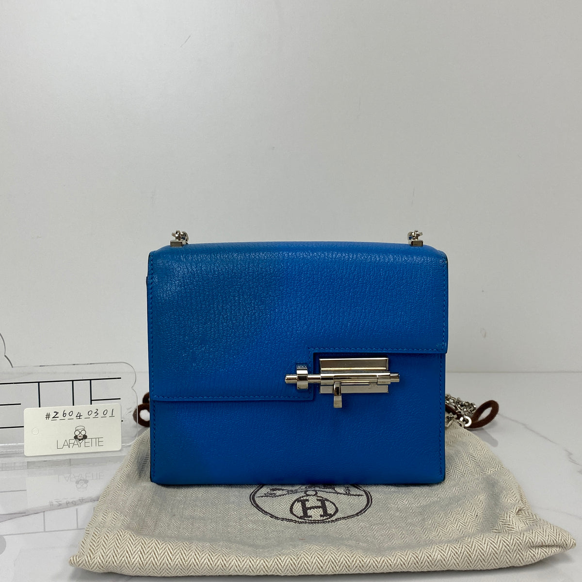 Hermès Verrou Mini Bleu Zanzibar — alternate view