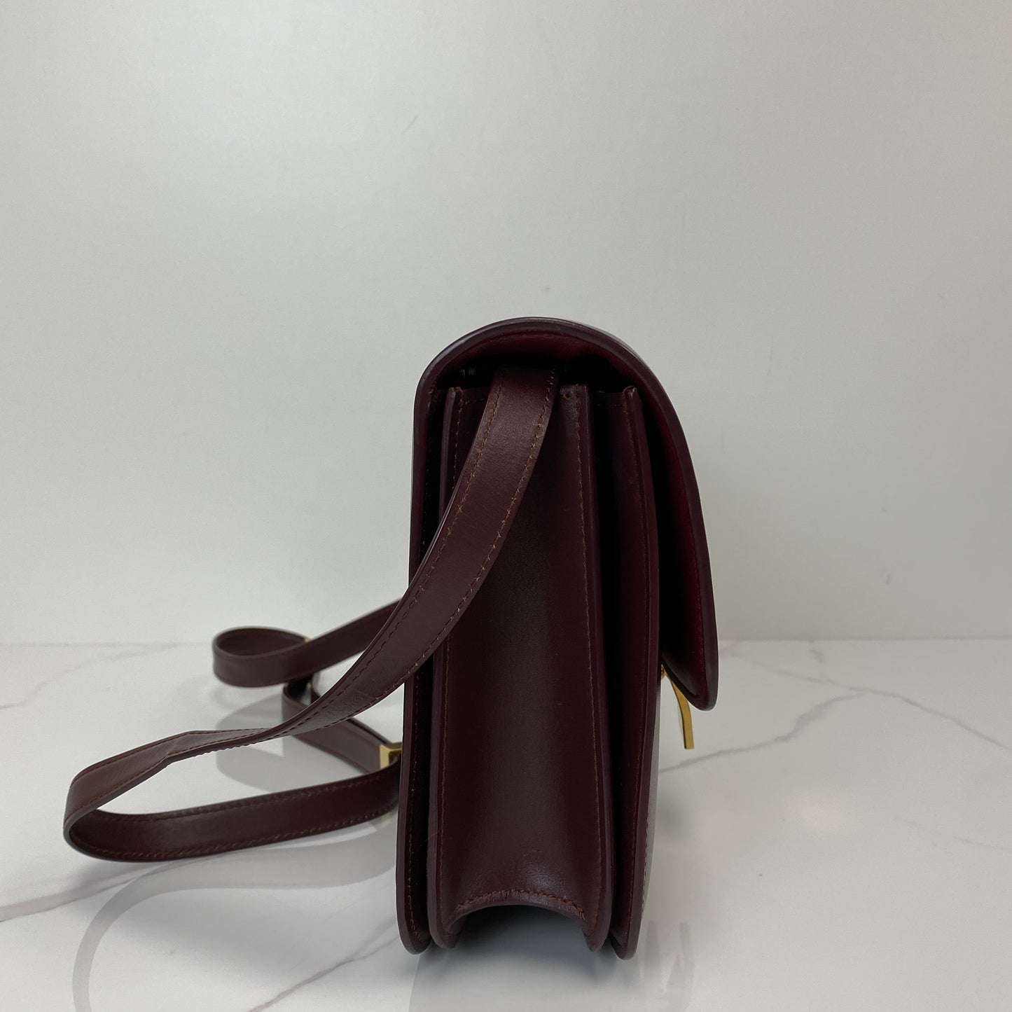 Celine Medium Box Bag shown with its strap and dustbag
