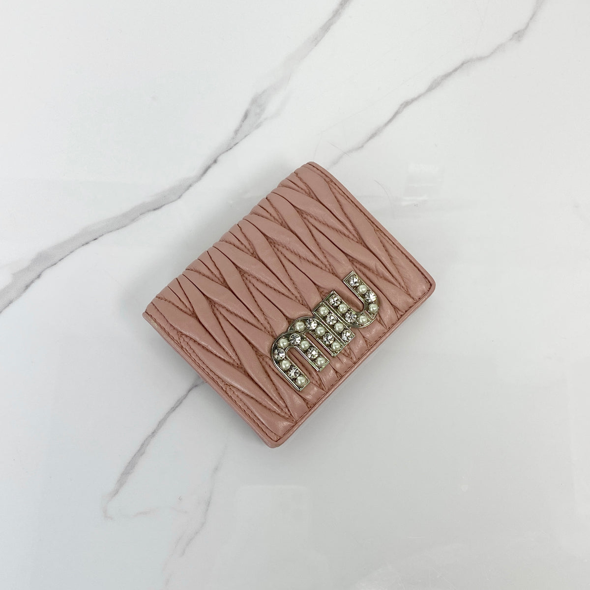 MIU MIU Small Matelasse Nappa Leather Wallet - photo 1