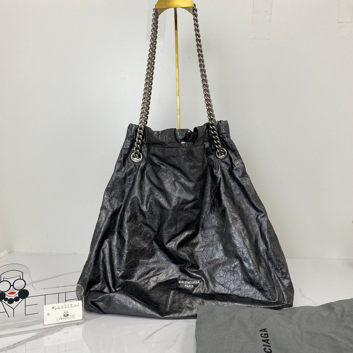 Balenciaga Medium Crush Leather Tote Bag - photo 2