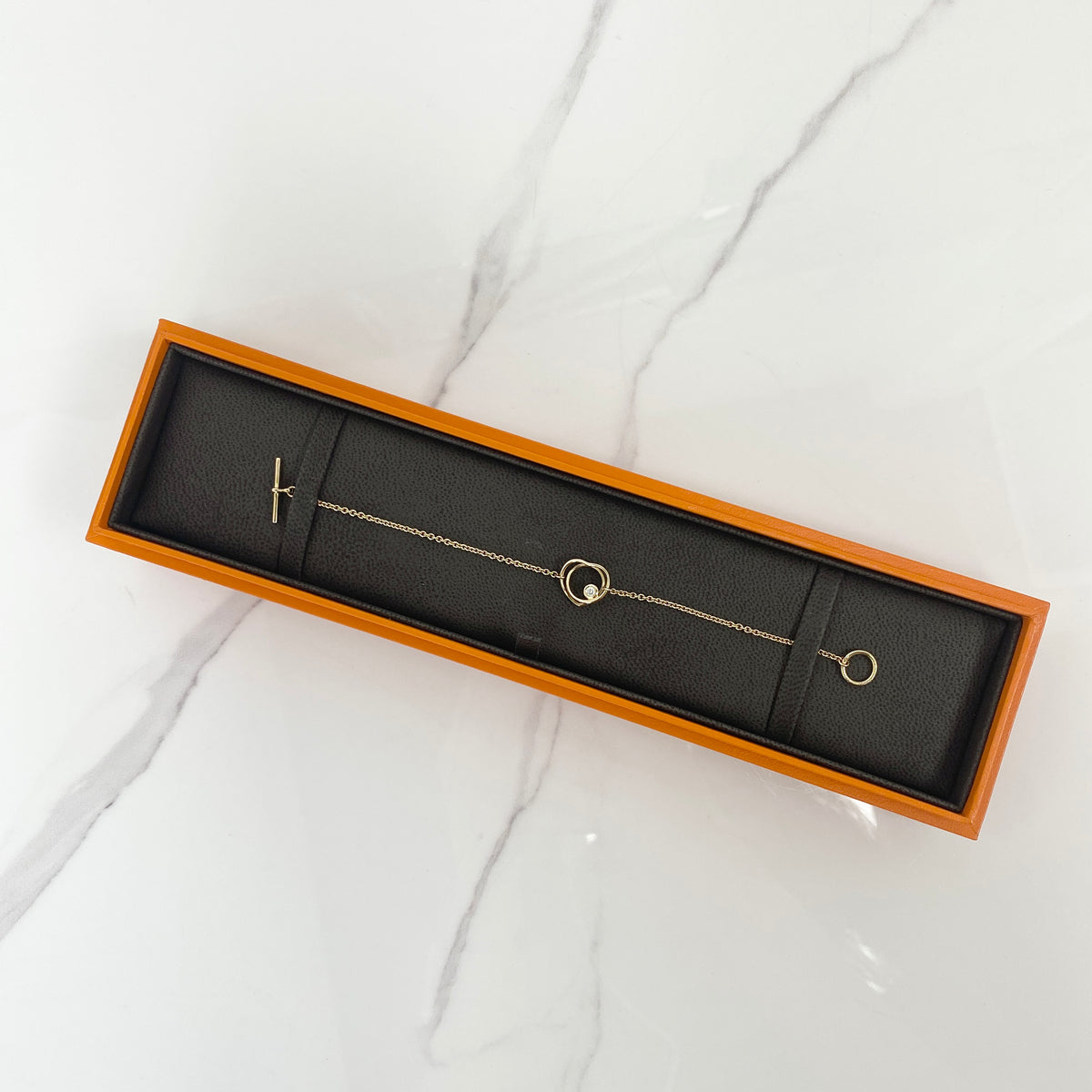 Hermès Vertige Cœur Bracelet, Very Small Model, in rose gold with diamond
