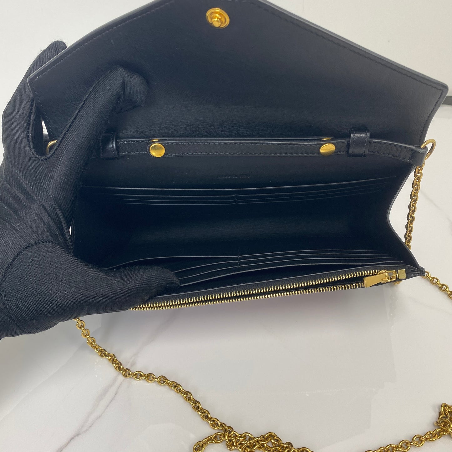 Celine Pocket Envelope Wallet on Chain - photo 6