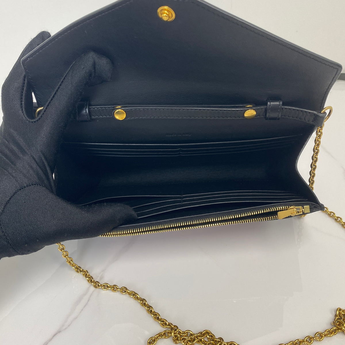 Celine Pocket Envelope Wallet on Chain - photo 6