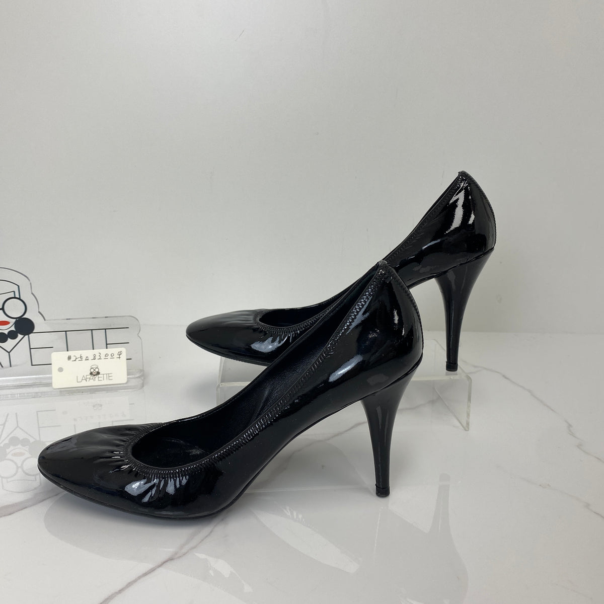 Prada Black Patent Leather Pumps, black patent leather — detail view 2