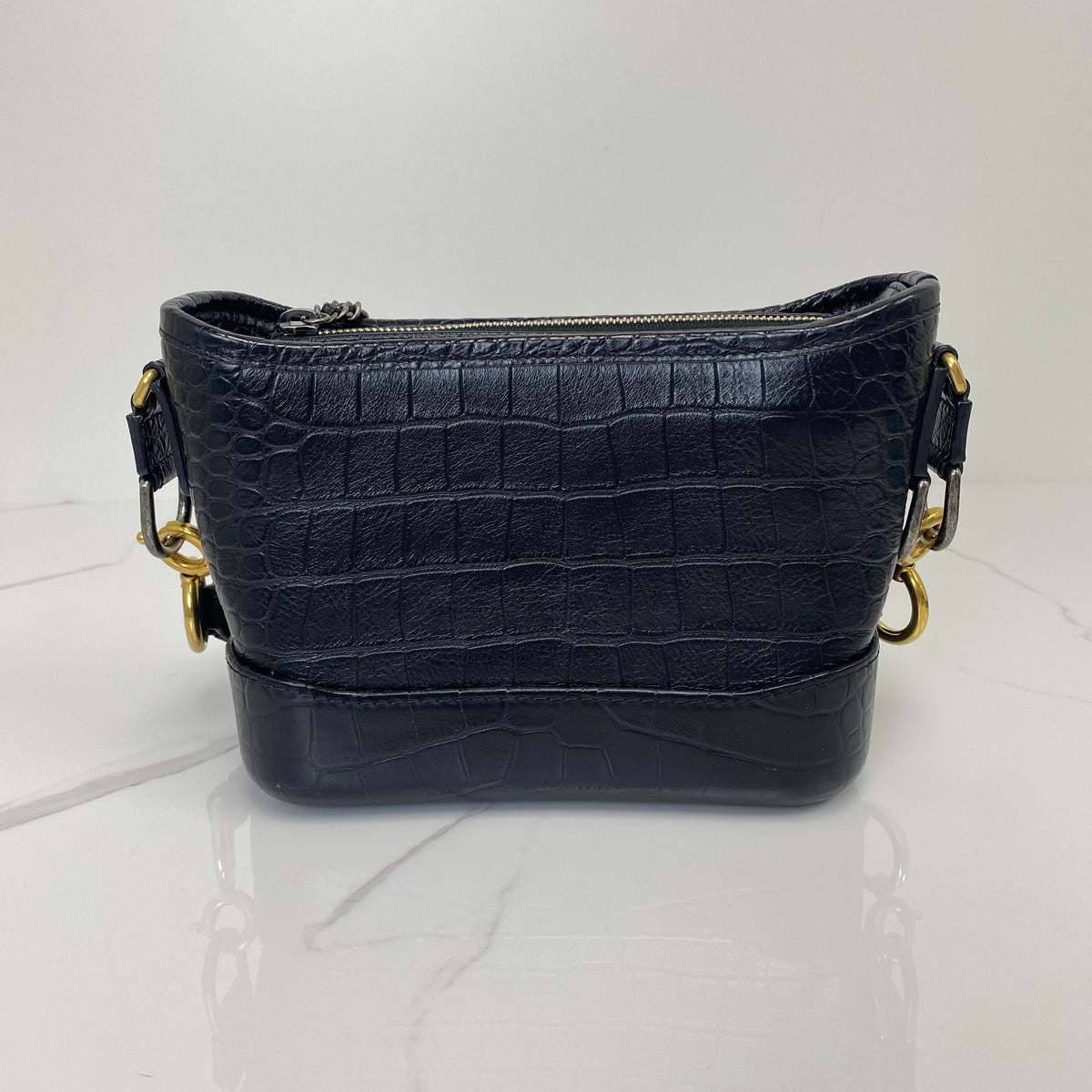 Chanel Small Gabrielle Crocodile-Embossed Calfskin Hobo Bag - photo 2