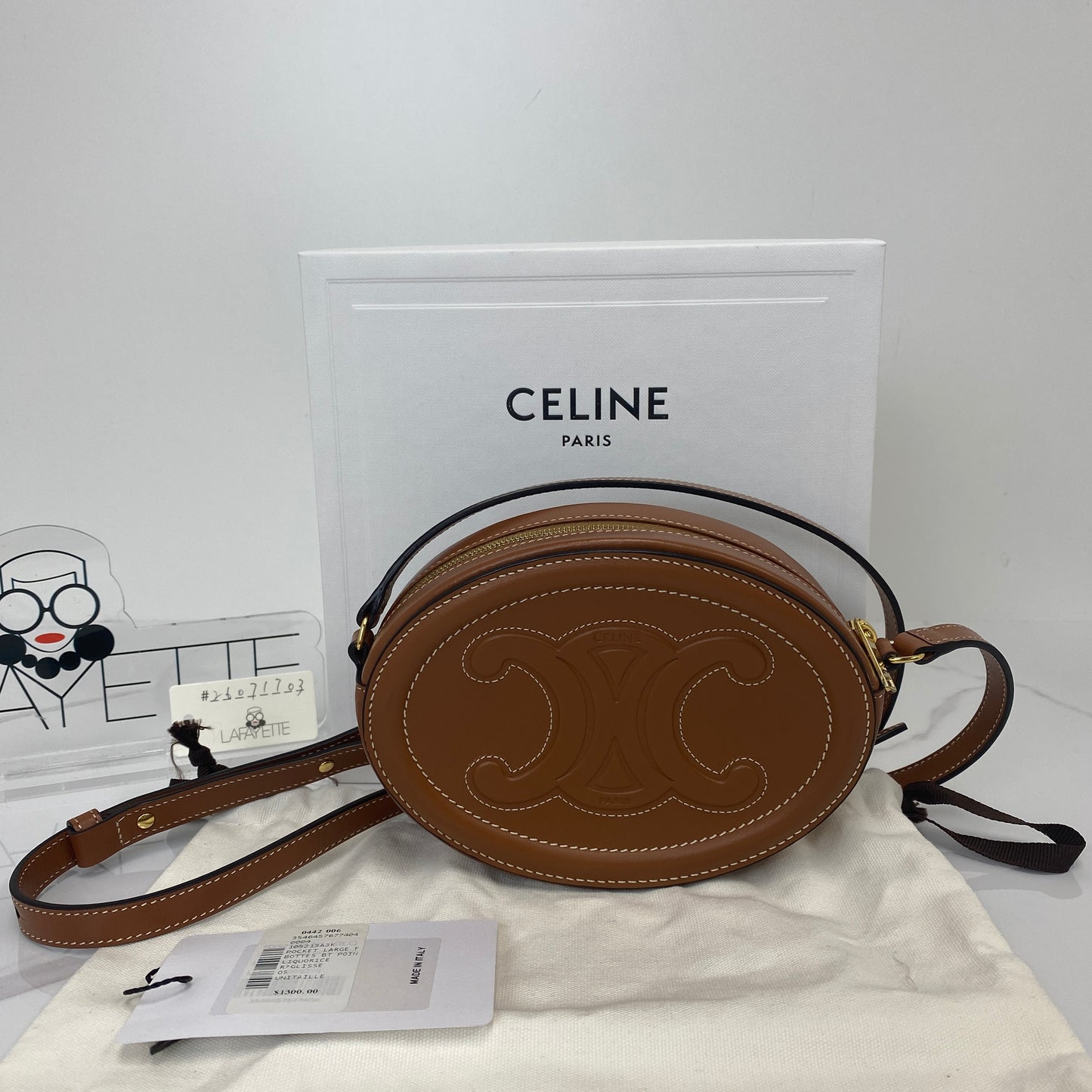 Celine Oval Purse Cuir Triomphe - photo 2