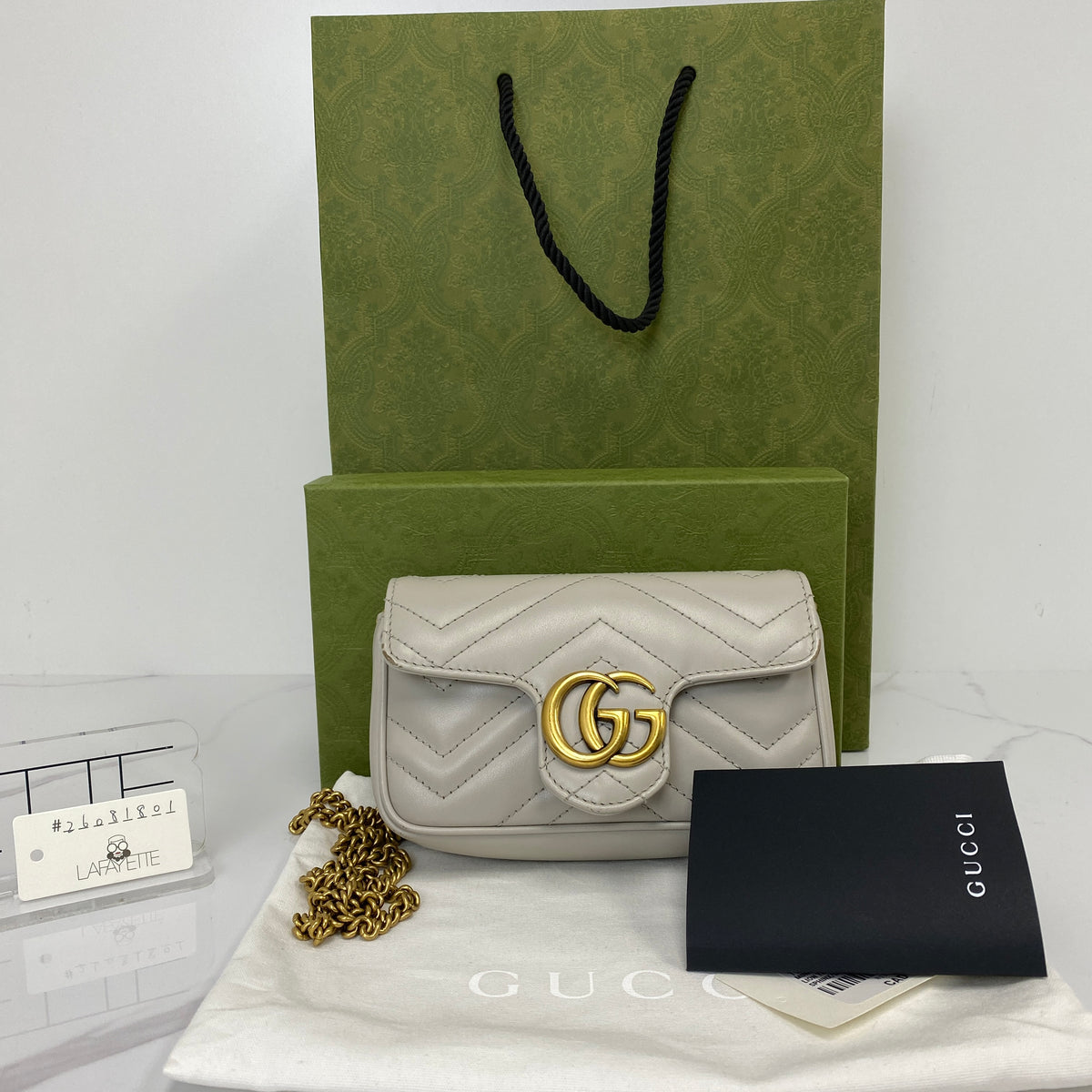 Gucci GG Marmont Supermini Bag - Sphinx (Light Grey) - photo 6