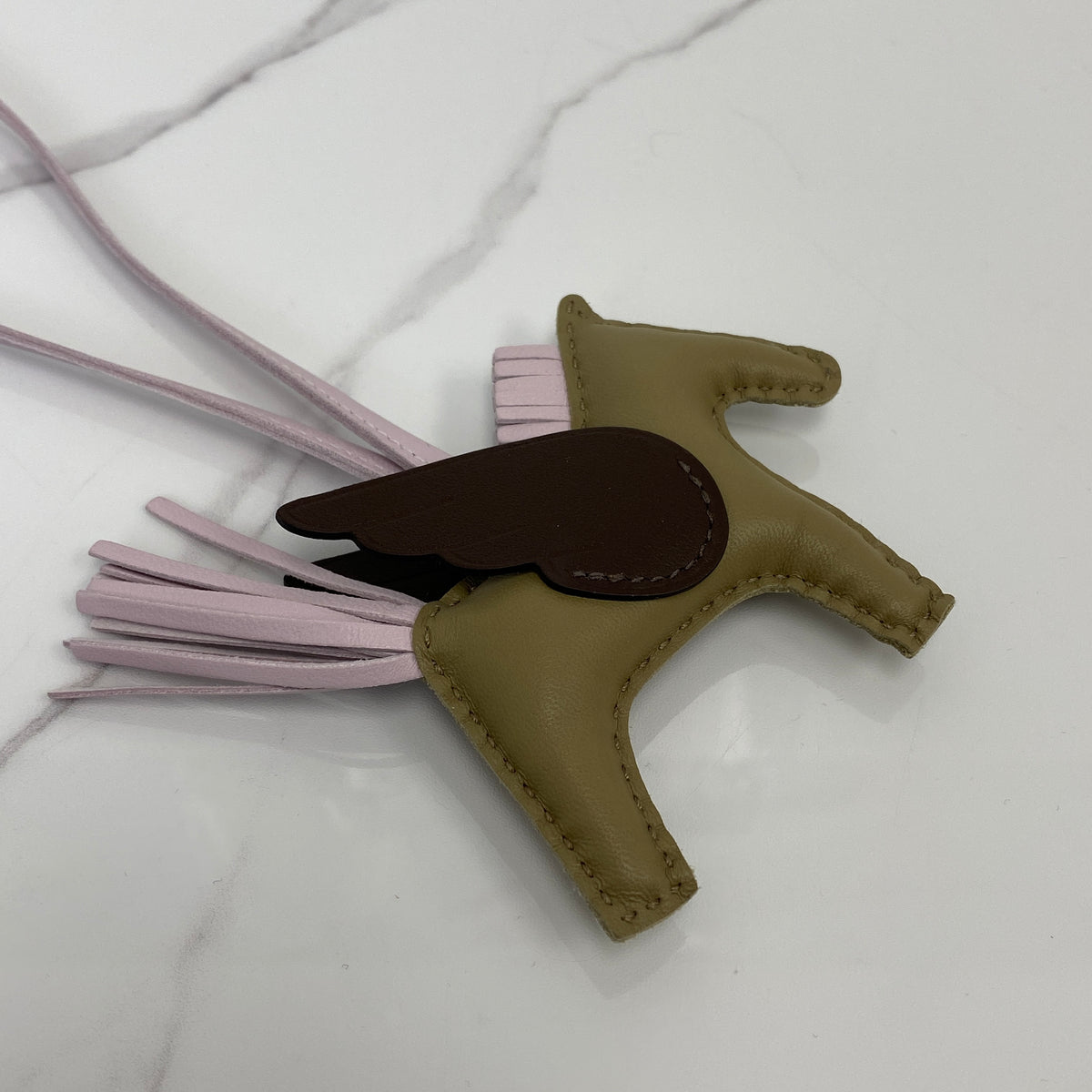 Hermès Rodeo Pegase PM bag charm — clip detail