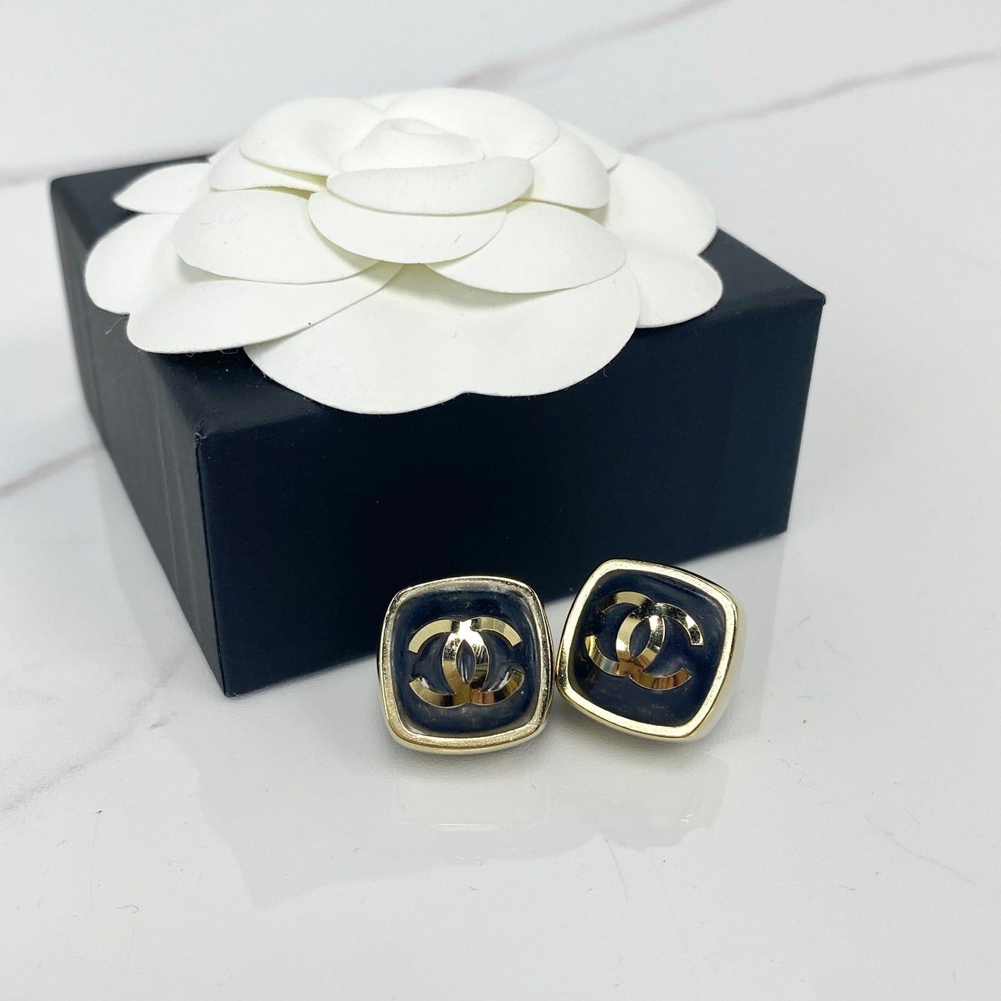 Chanel Classic CC Stud Earrings - photo 1