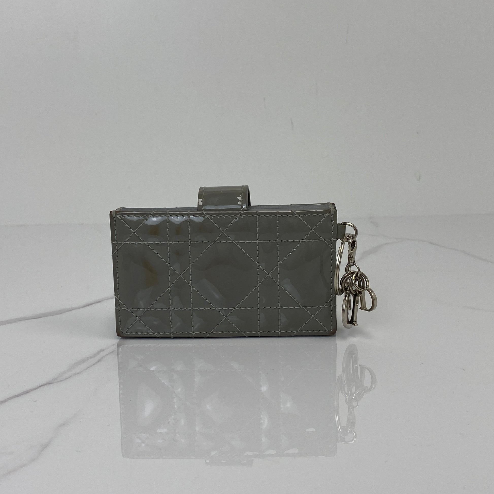 Back view of the Lady Dior Jasmine card holder