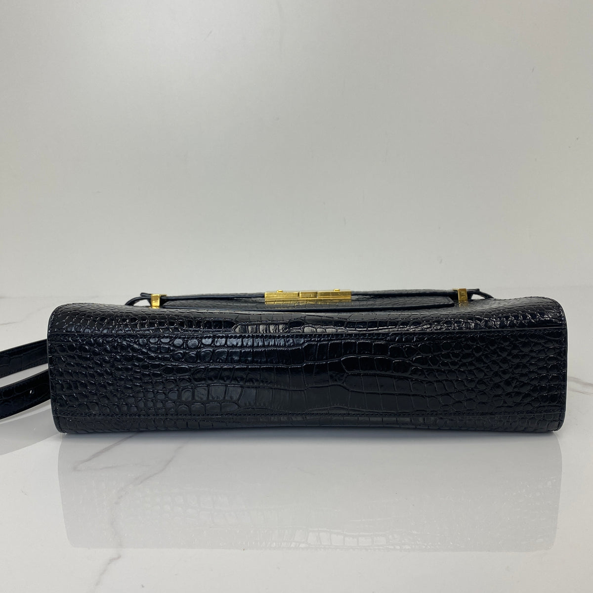 Saint Laurent Crocodile Embossed Medium Manhattan Bag - photo 4