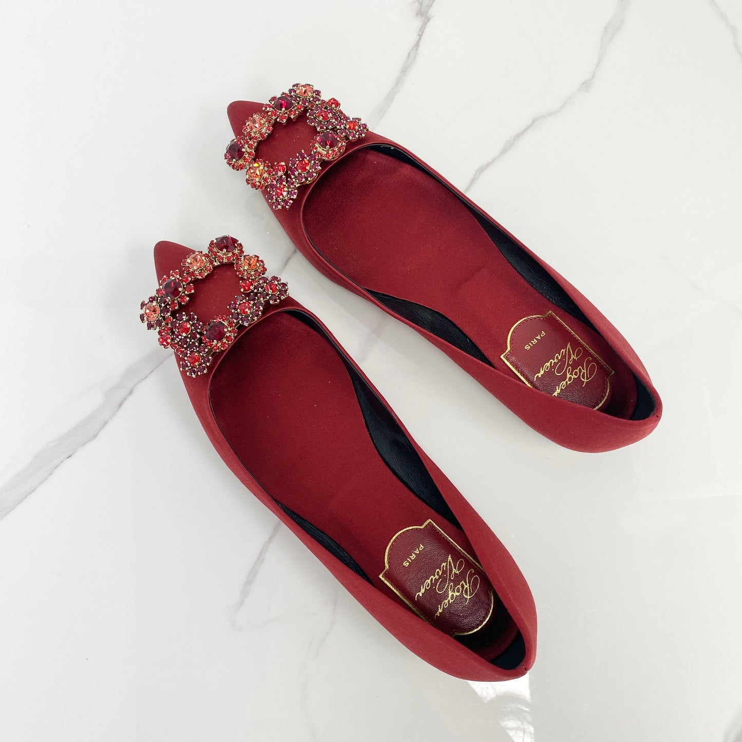 Roger Vivier Satin Flower Strass - photo 1