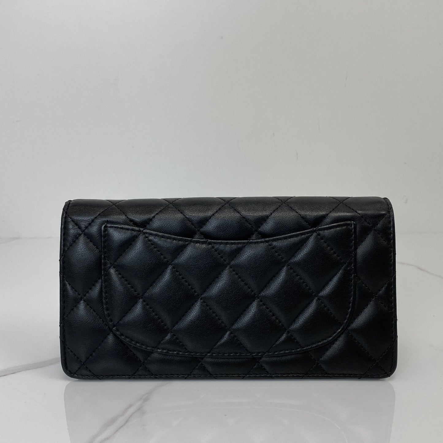 Back view of the Chanel Classic Long Flap Wallet
