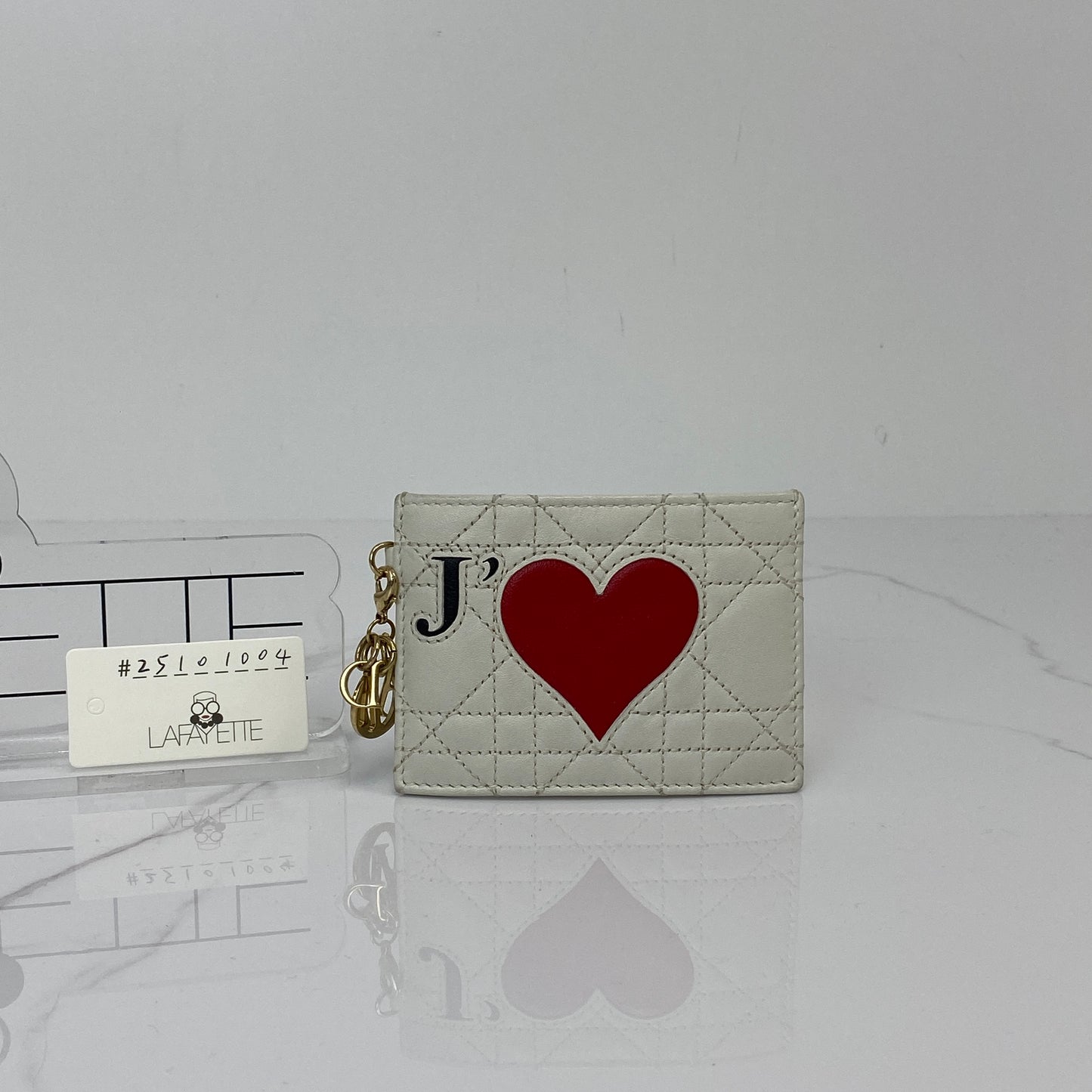 Back view of the Dior Valentine Card Holder