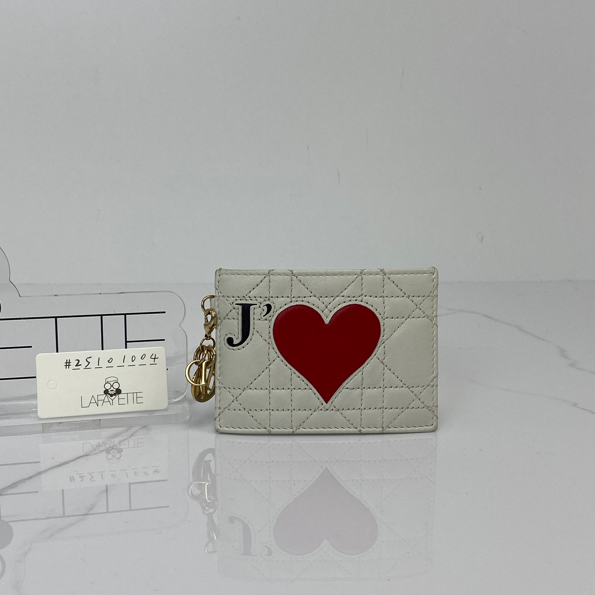 Back view of the Dior Valentine Card Holder