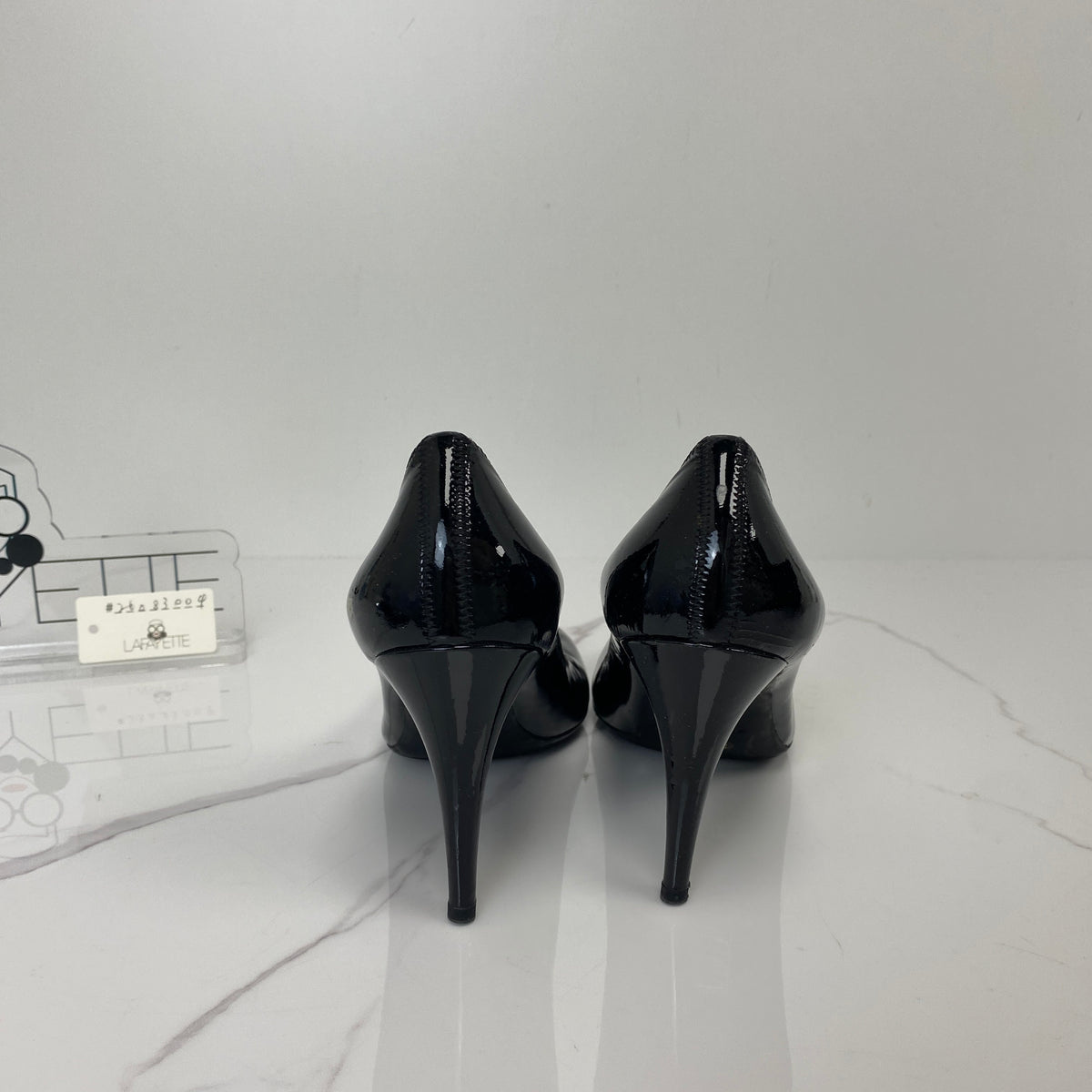 Prada Black Patent Leather Pumps, black patent leather — detail view 3