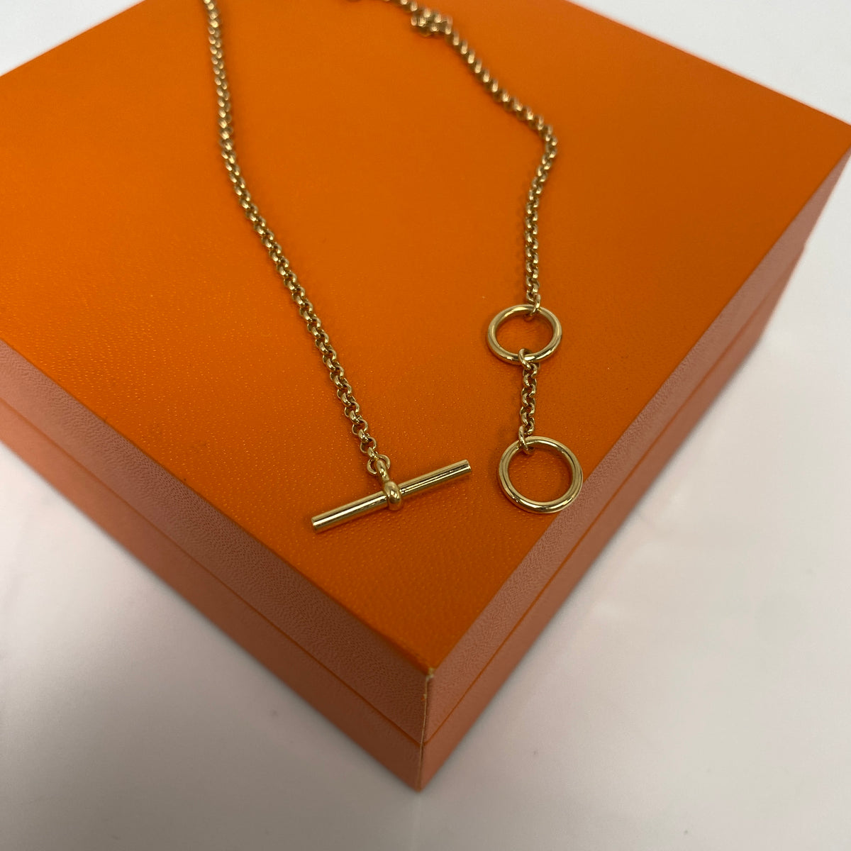 Hermès Ex-Libris Pendant — chain and clasp