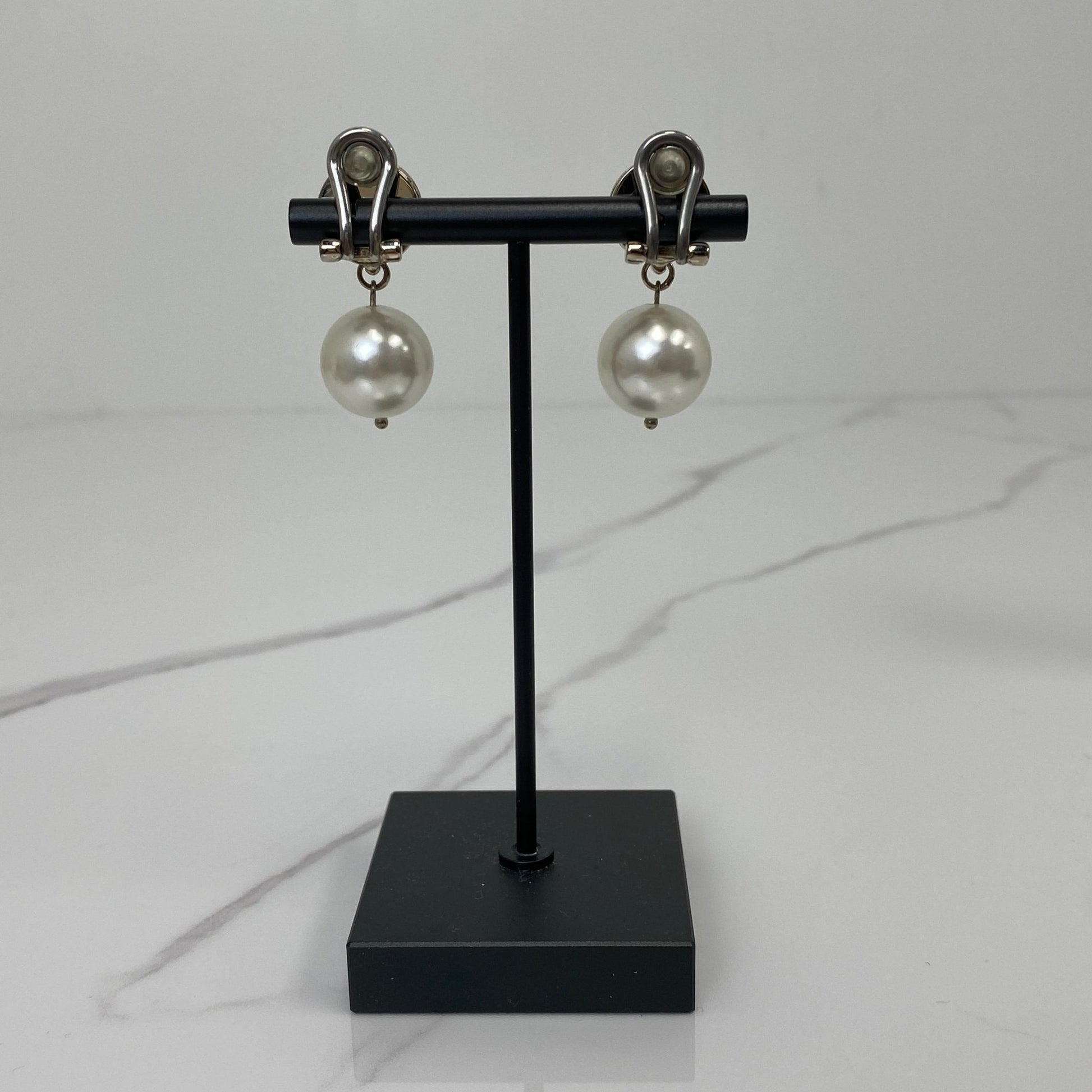 MIU MIU Diamond and Pearl Earrings