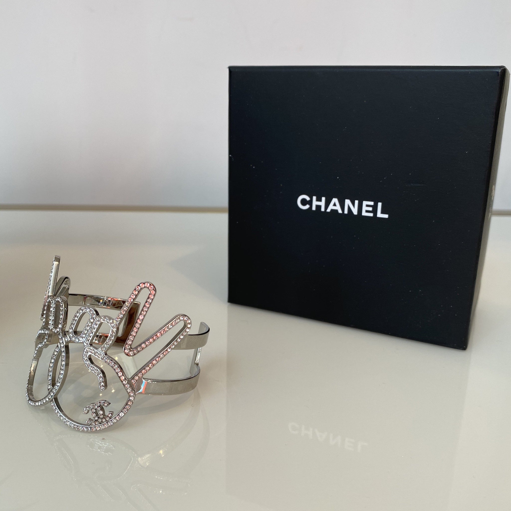 Chanel Strass Crystal Peace Sign Emoji Brooch in Silver #0012903 –  Lafayette Consignment